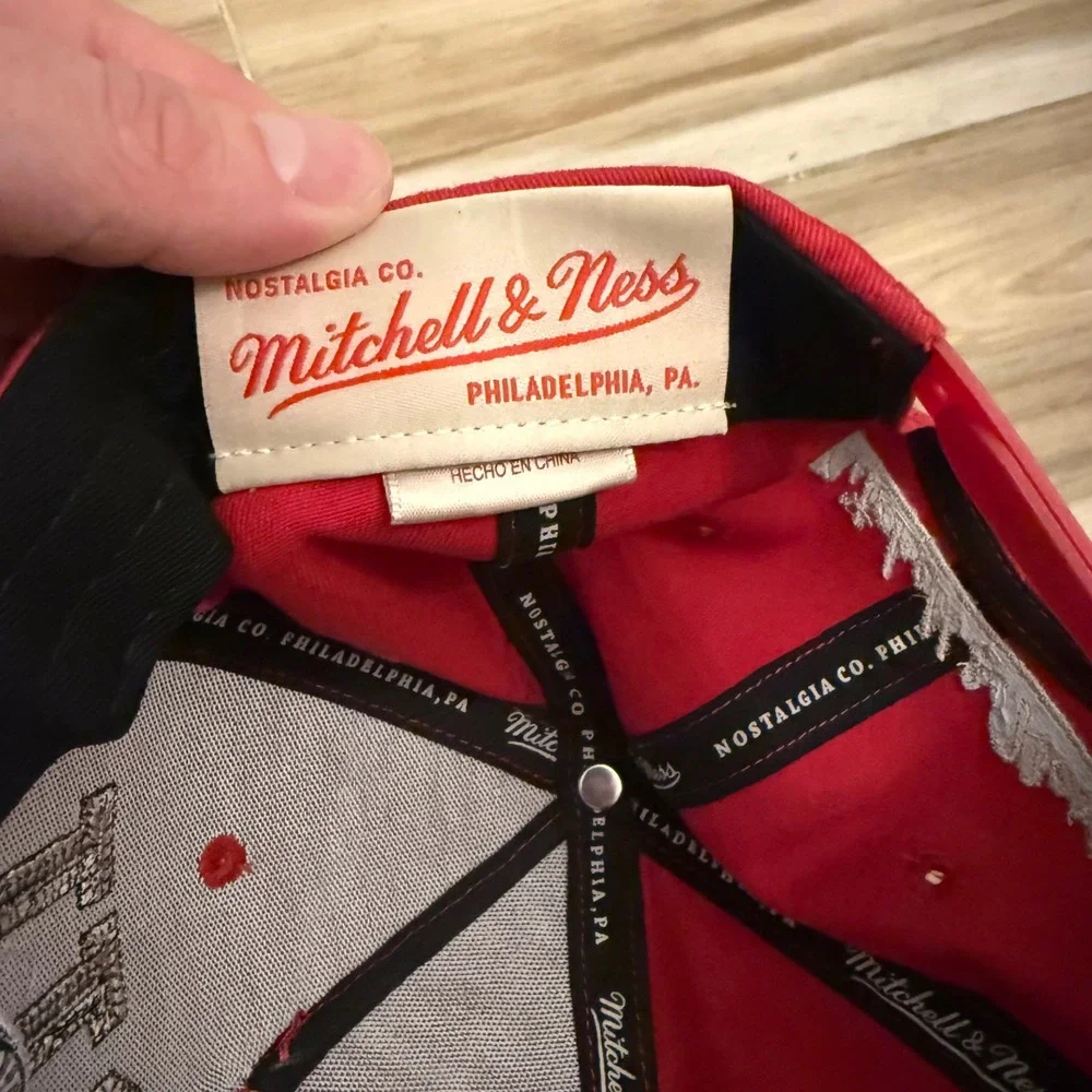 Mitchell & Ness Travis Scott Cactus Jack MSU Michigan State Snapback Hat Red‎ OS